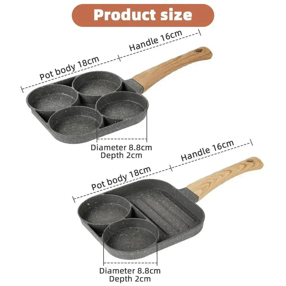 Nonstick Four Hole Omelet And Pancake Frying Pan Cookware