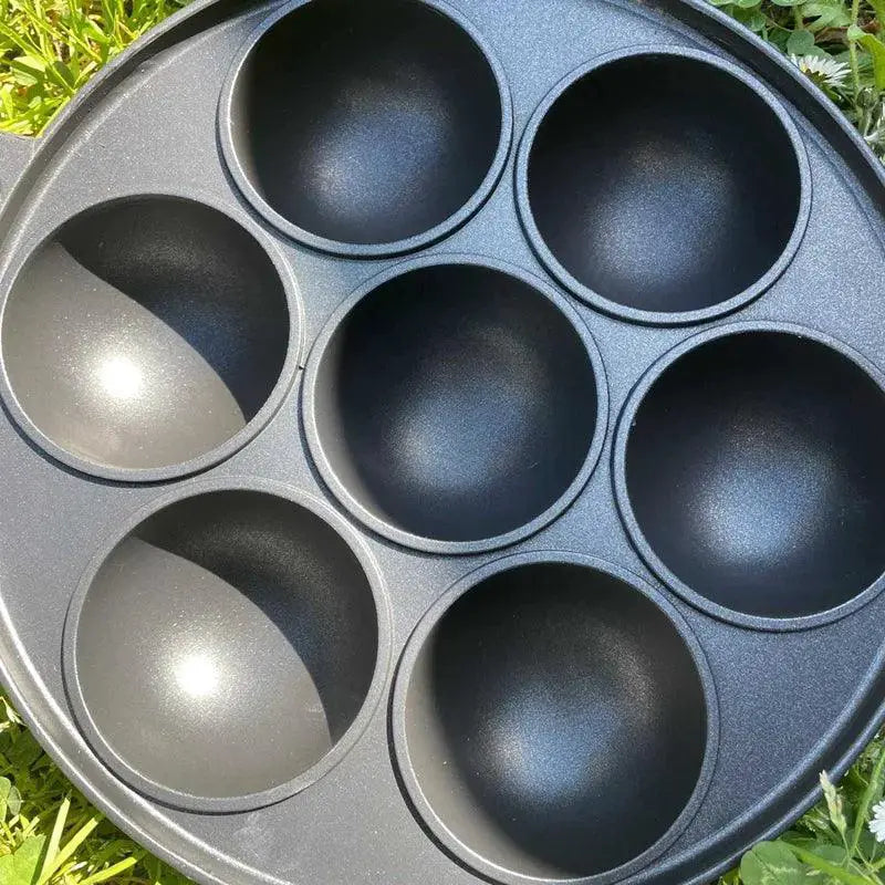 Nonstick 7 Hole Cast Iron Omelette And Cake Pan Cookware