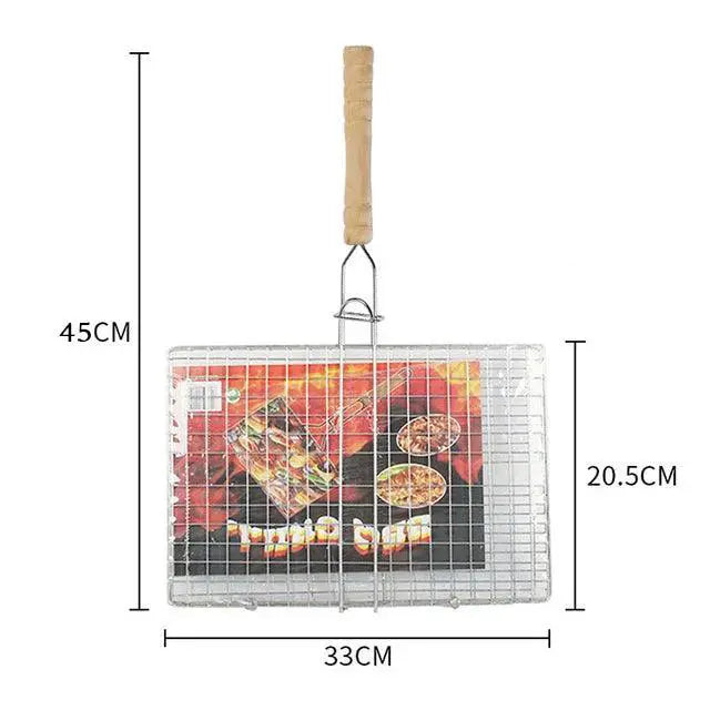 Non Stick Barbecue Grill Basket With Heat Resistant Handle
