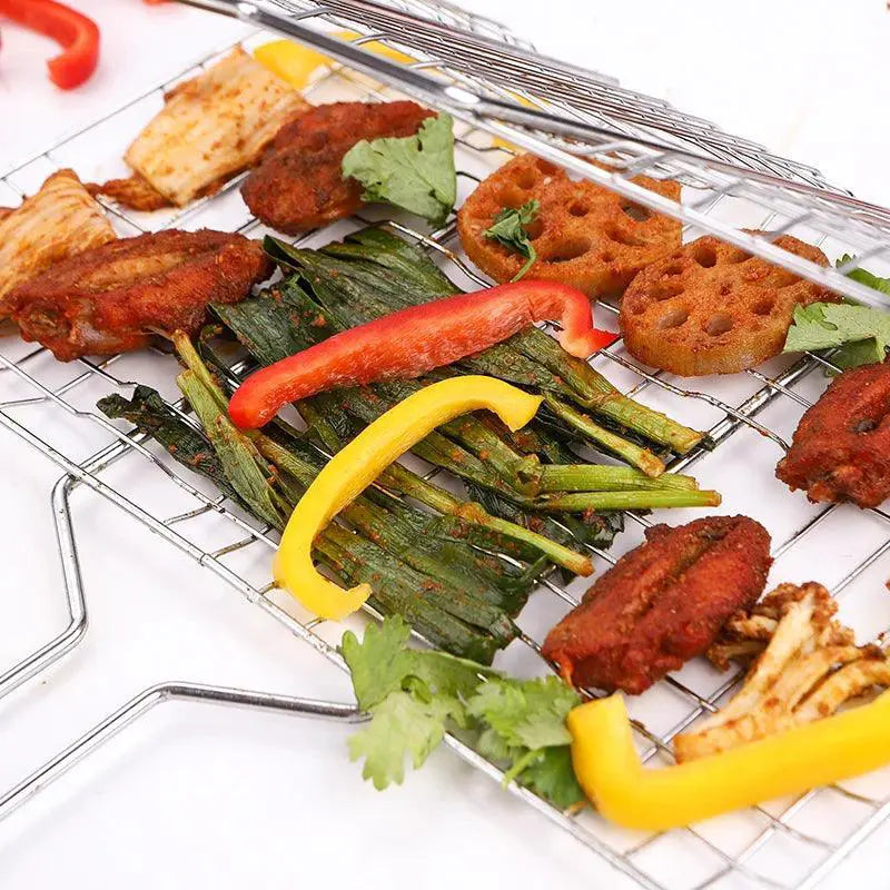 Non Stick Barbecue Grill Basket With Heat Resistant Handle