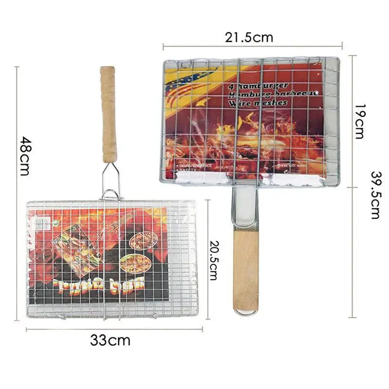 Non Stick Barbecue Grill Basket With Heat Resistant Handle