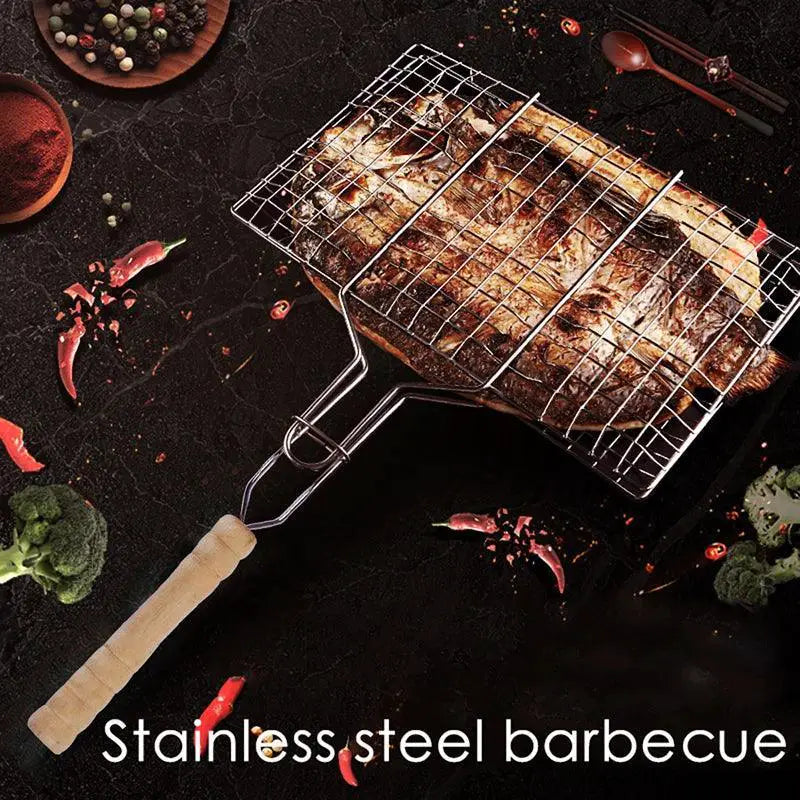 Non Stick Barbecue Grill Basket With Heat Resistant Handle