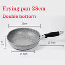 Non Stick Durable Stone Wok Pan Induction Gas Cooking