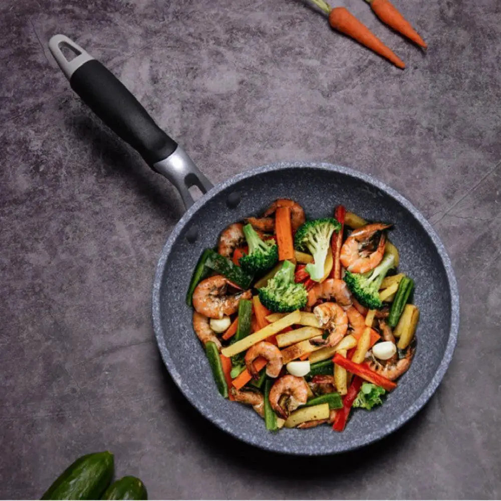 Non Stick Durable Stone Wok Pan Induction Gas Cooking