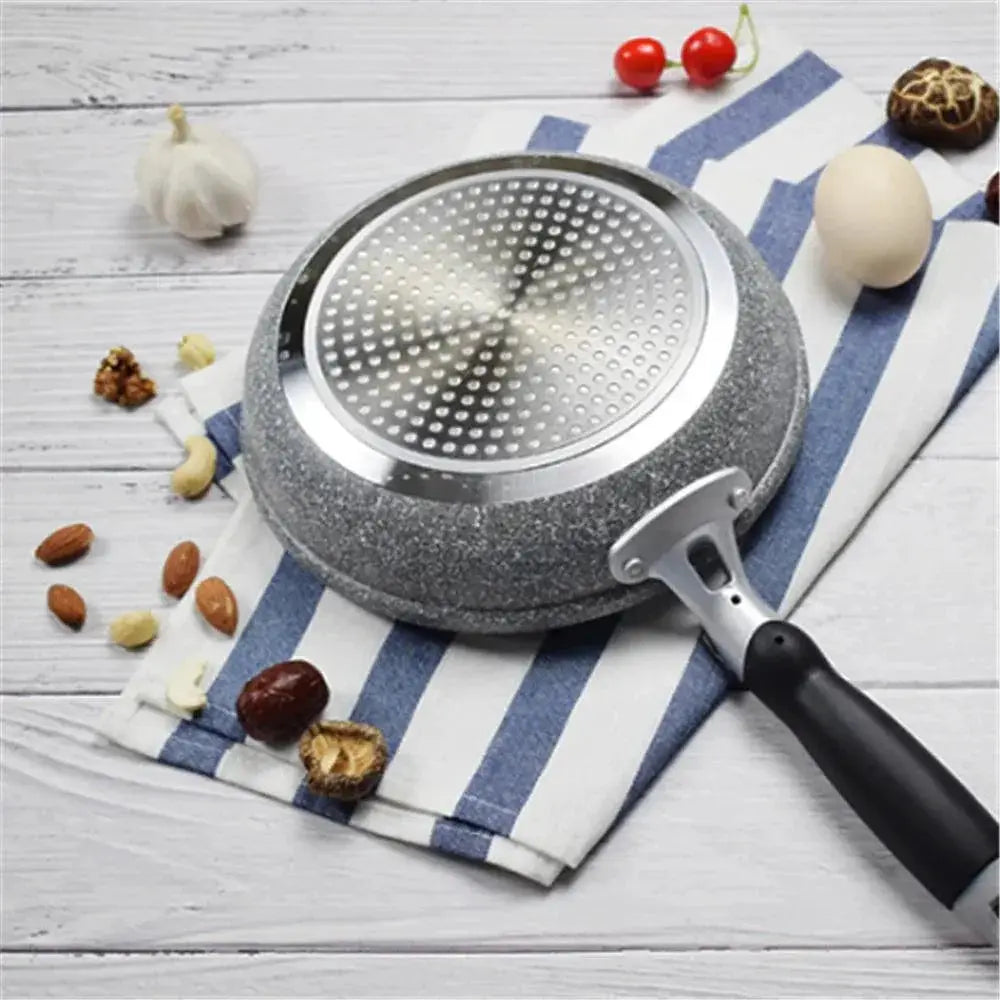 Non Stick Durable Stone Wok Pan Induction Gas Cooking