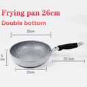 Non Stick Durable Stone Wok Pan Induction Gas Cooking