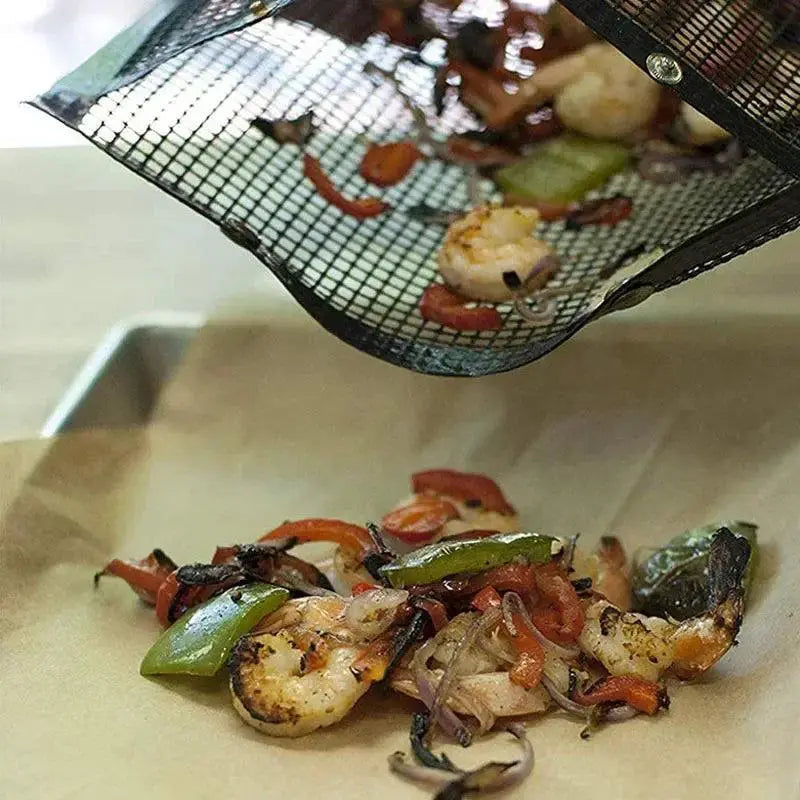 Nonstick Reusable BBQ Grill Mesh Bag For Easy Cooking