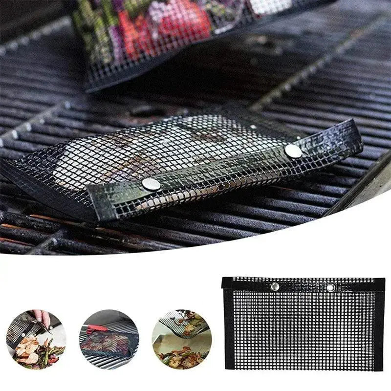 Nonstick Reusable BBQ Grill Mesh Bag For Easy Cooking