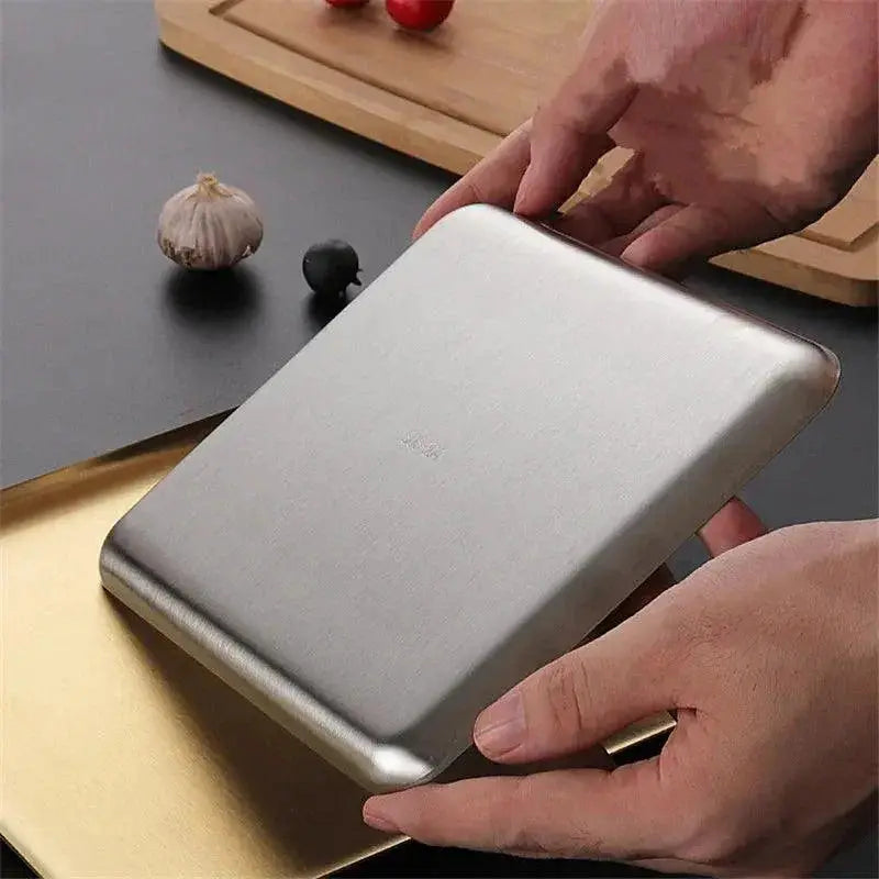 Nonstick Stainless Steel Baking Tray For Pastries And Fruits