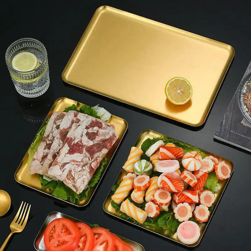 Nonstick Stainless Steel Baking Tray For Pastries And Fruits