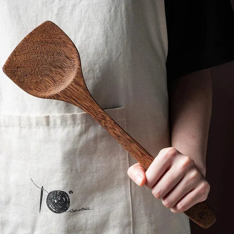 Non - Stick Wooden Kitchen Utensils Set For Cooking Essentials