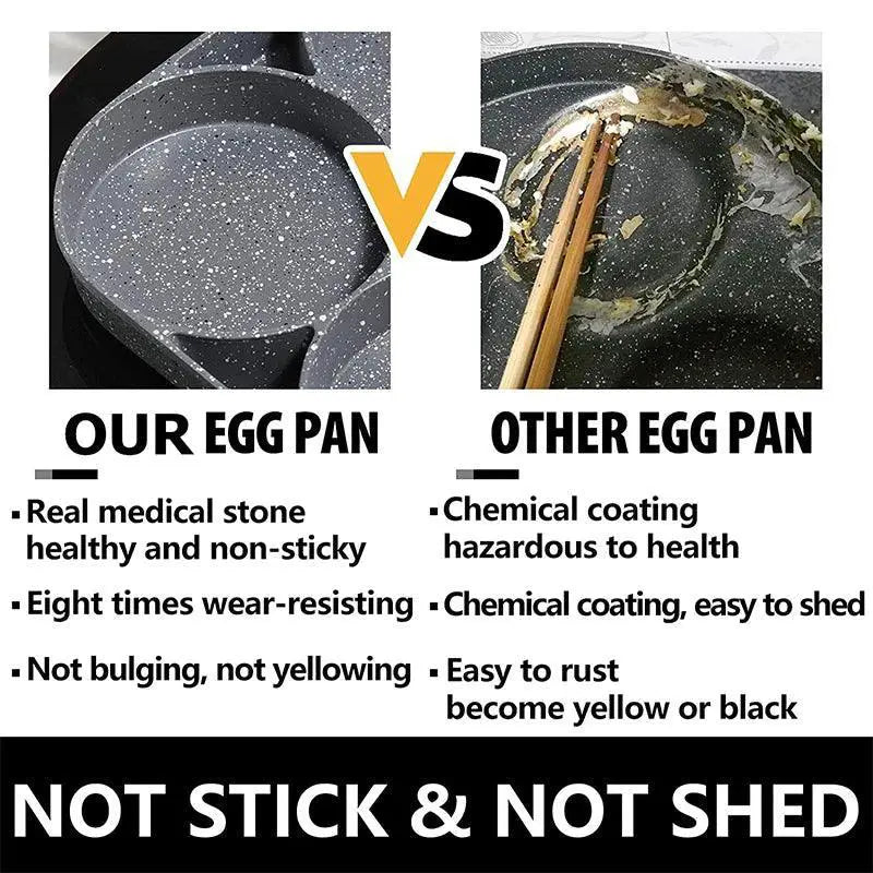 Nonstick 4 - Cup Egg and Pancake Frying Pan for Induction