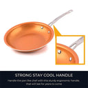 Nonstick Ceramic Titanium Copper Frying Pan 20/24/28cm Cookware