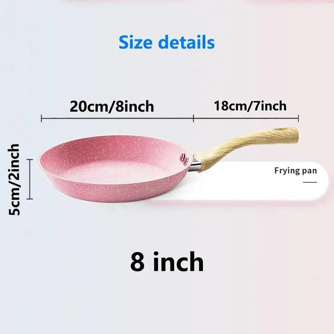 Nonstick Eco Friendly Frying Pan With Woodgrain Handle