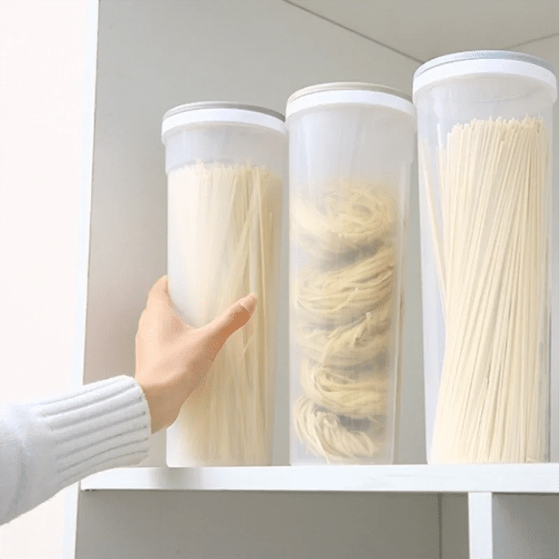 Noodles Sealed Can Kitchen Storage Case Food Grade Plastic Divided Can Organizer