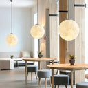 Children's Lamp: Minimalist Nordic 3D Moon Chandelier