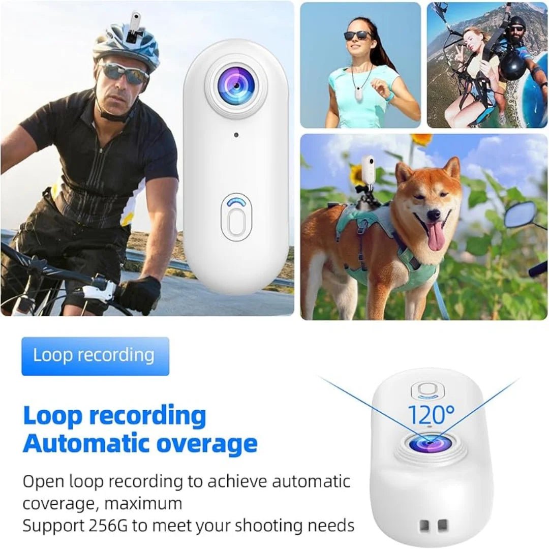 NovaCam 4K Mini WiFi Action Camera Thumb Sized Wearable POV For Travel On Trails