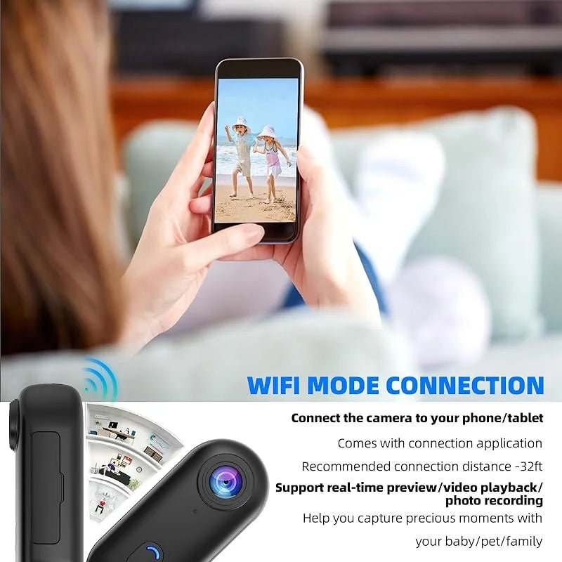 NovaCam 4K Mini WiFi Action Camera Thumb Sized Wearable POV For Travel On Trails