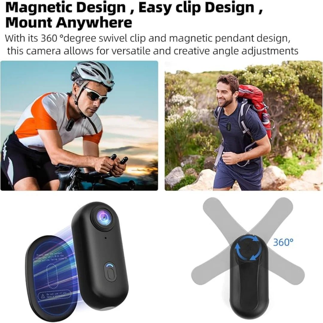 NovaCam 4K Mini WiFi Action Camera Thumb Sized Wearable POV For Travel On Trails