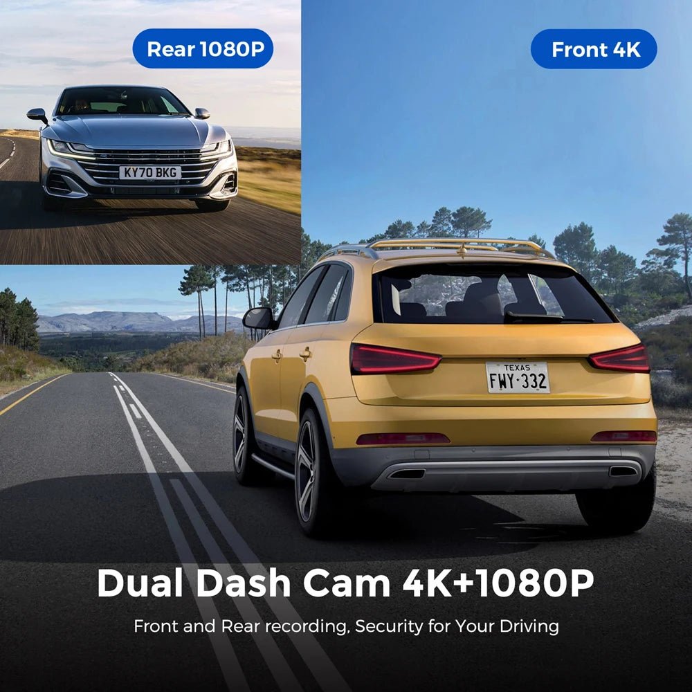 NovaCam UHD 4K Dual Lens Dash Cam GPS WiFi - 24H Parking Monitoring With GPS Cam