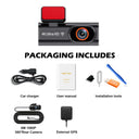 NovaCam Ultra HD 4K Car Front Dash Cam - 24 Hr Parking Monitor And GPS Rear View
