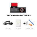 NovaCam Ultra HD 4K Car Front Dash Cam - 24 Hr Parking Monitor And GPS Rear View