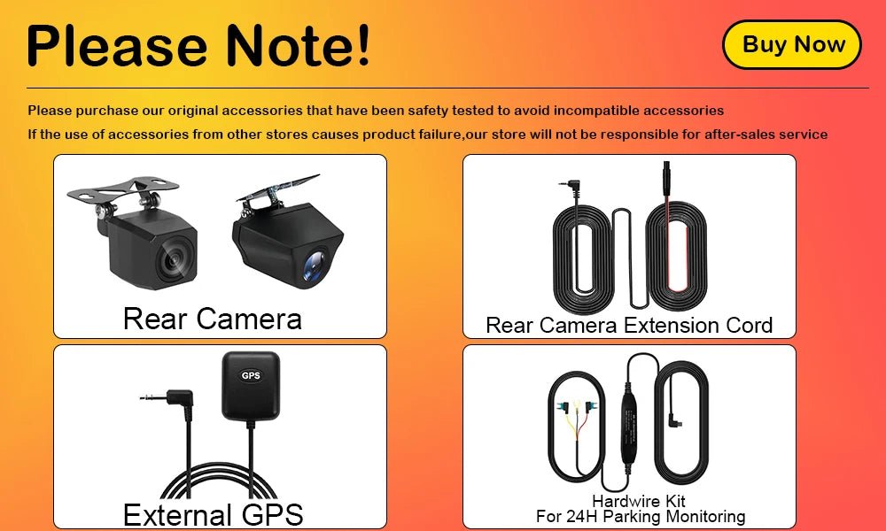 NovaCam Ultra HD 4K Car Front Dash Cam - 24 Hr Parking Monitor And GPS Rear View