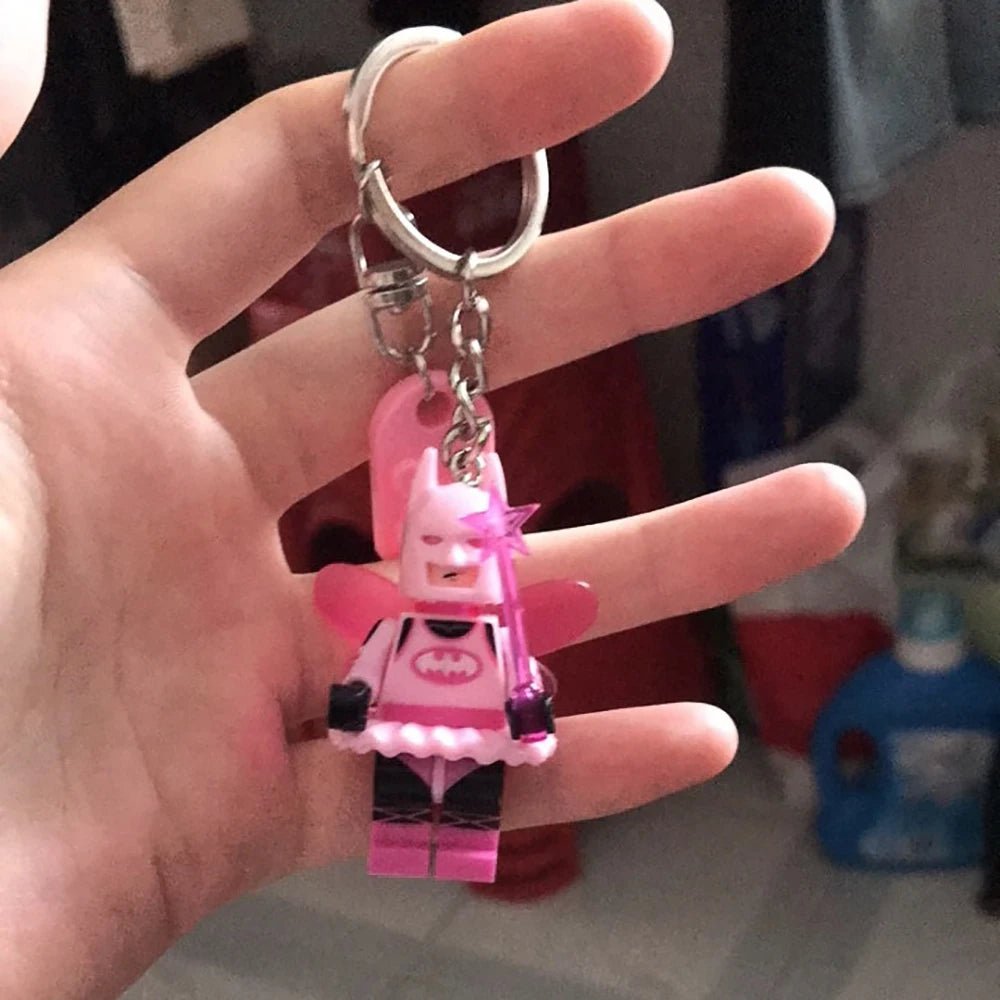 NovaCharm 3D Fairy Stars Pink Bat Magnet Keytag Bow Backpack Pendant - Y2K Style