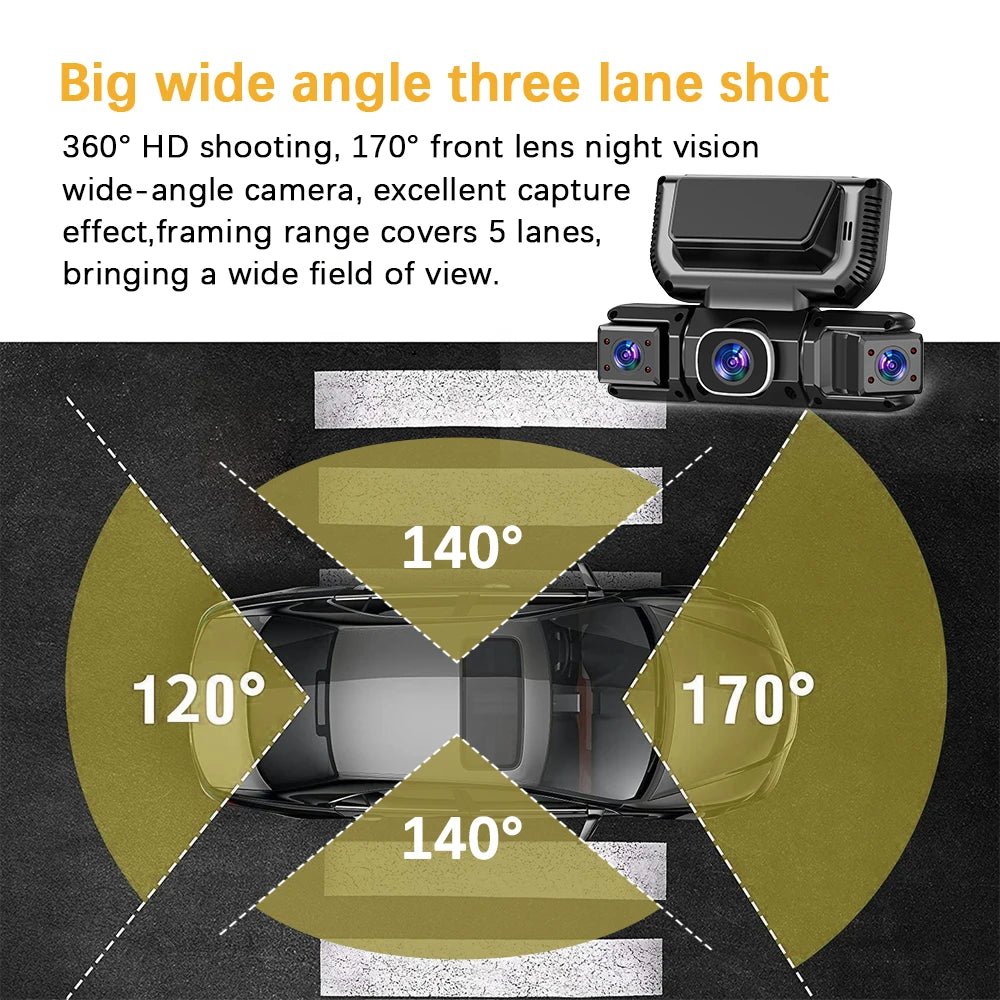 NovaDrive 4Channel 360 Degree Car DVR Dashcam - WiFi 1080P Parking Monitor Pro X