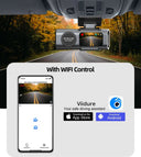 NovaDrive 4K Dash Cam GPS WiFi App Night Vision - 24H Recording With RearLens XP