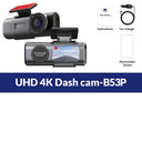 NovaDrive 4K Dash Cam GPS WiFi App Night Vision - 24H Recording With RearLens XP