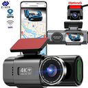 NovaDrive 4K Dash Cam GPS WiFi App Night Vision - 24H Recording With RearLens XP