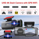 NovaDrive 4K Dash Cam GPS WiFi App Night Vision - 24H Recording With RearLens XP