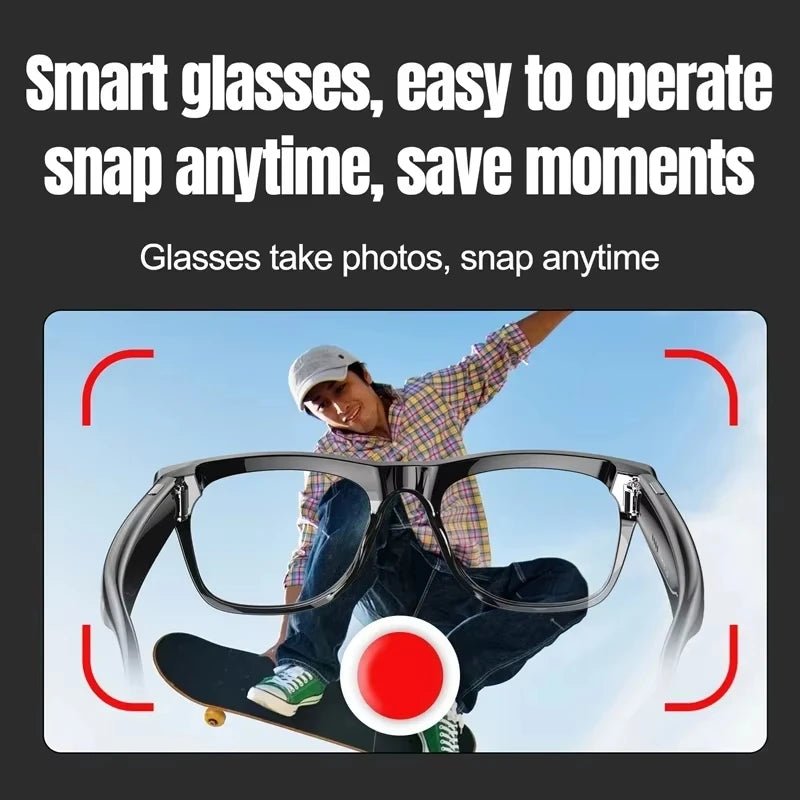 NovaGlide AI Smart Glasses 8K HD Photochromic Translate Camera Glasses - Calling