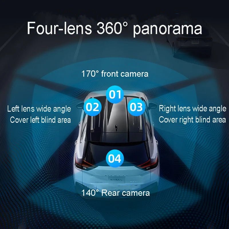 NovaGuard 4K 4CH Hidden Dash Cam With App Night Vision 24 Hour Parking MonitorGo