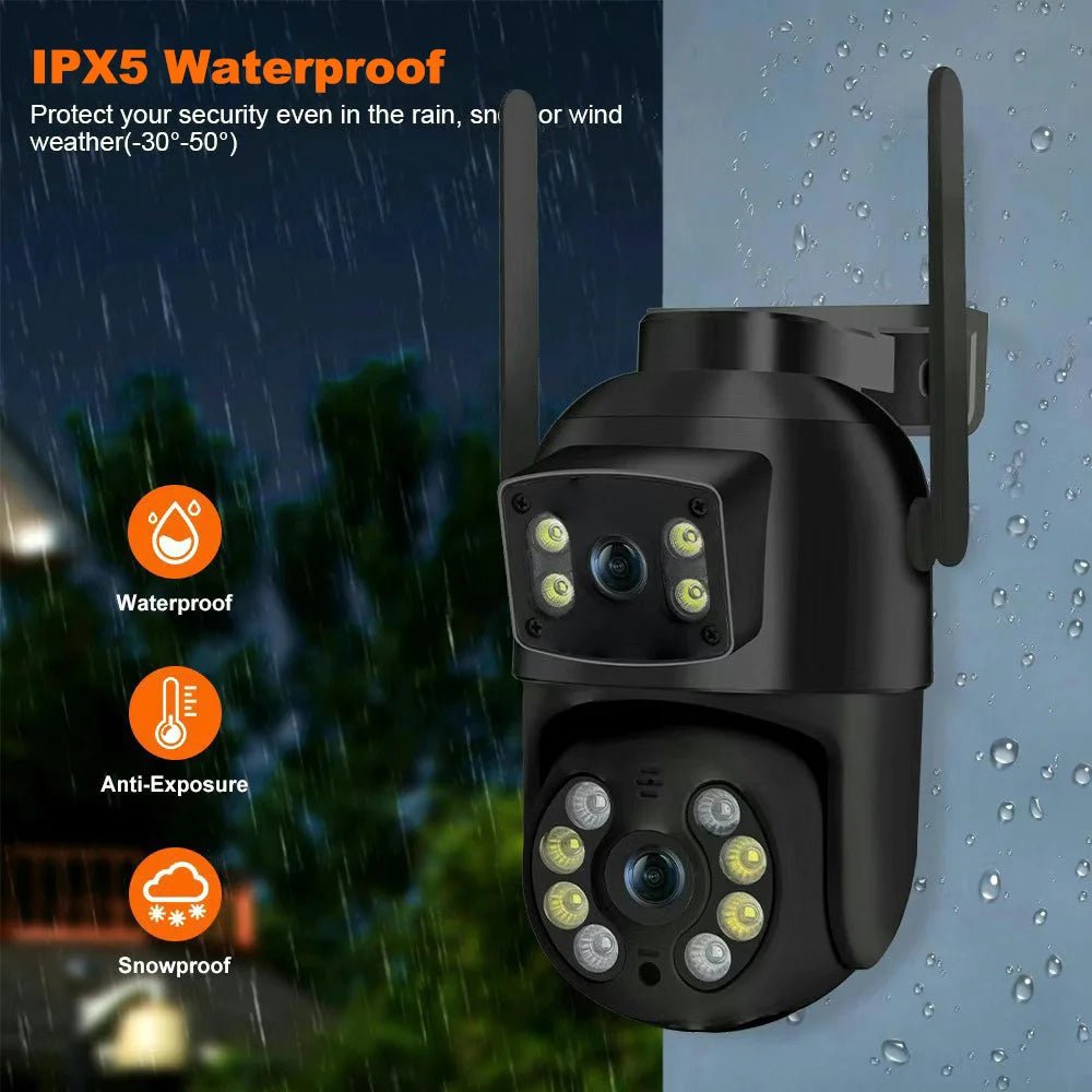 NovaGuard 8MP 4K PTZ WiFi Camera Dual Lens - AI Detection for Outdoor Security X
