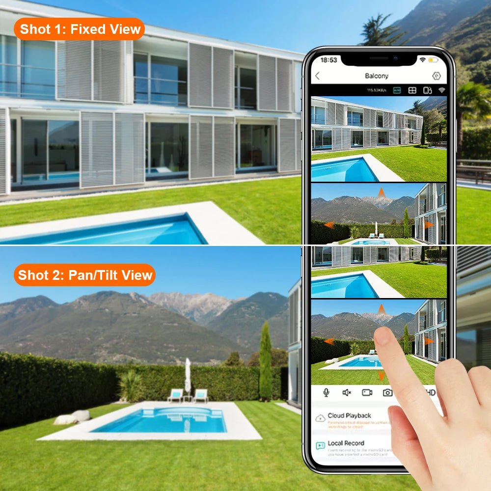 NovaGuard 8MP 4K PTZ WiFi Camera Dual Lens - AI Detection for Outdoor Security X