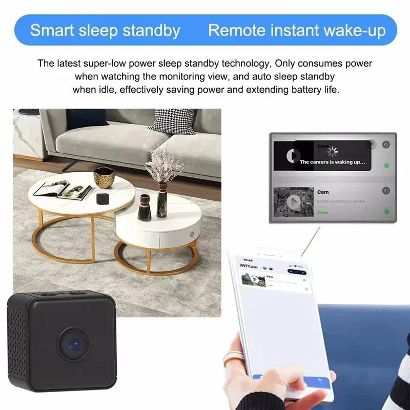 NovaTech 4K MiniCam Wireless WiFi Security Camera Outdoor Baby Pet Monitoring HD