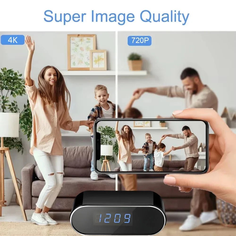 NovaTech 4KHD Mini WiFi Clock Cameras - Infrared Night Vision And Remote Viewing