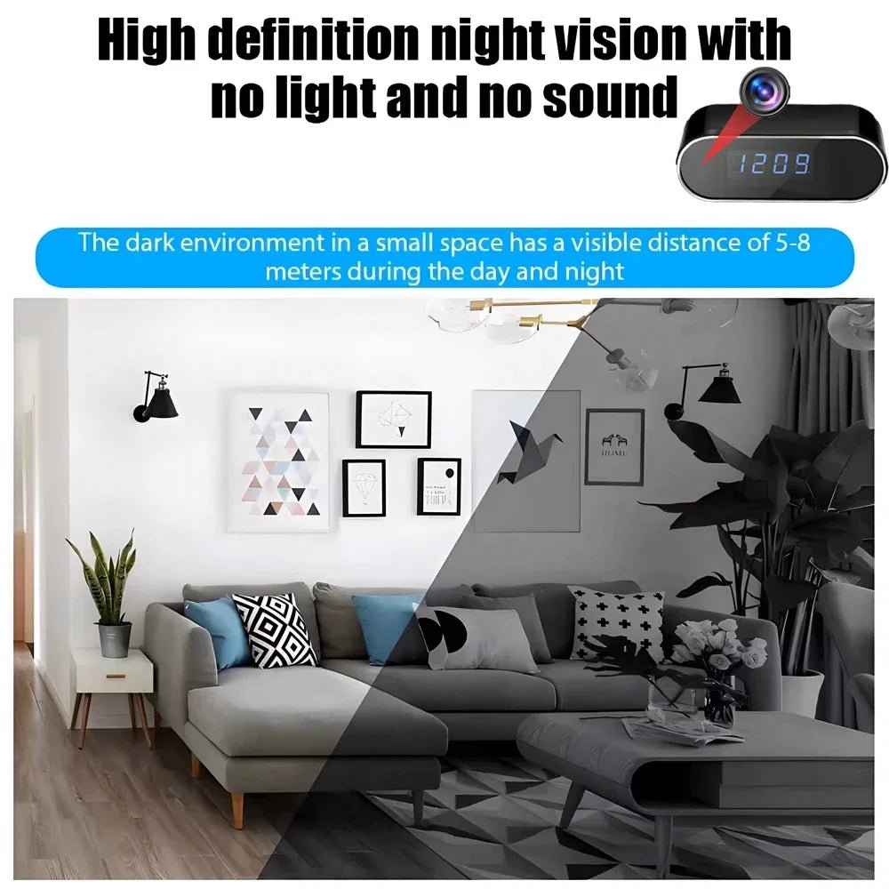 NovaTech 4KHD Mini WiFi Clock Cameras - Infrared Night Vision And Remote Viewing