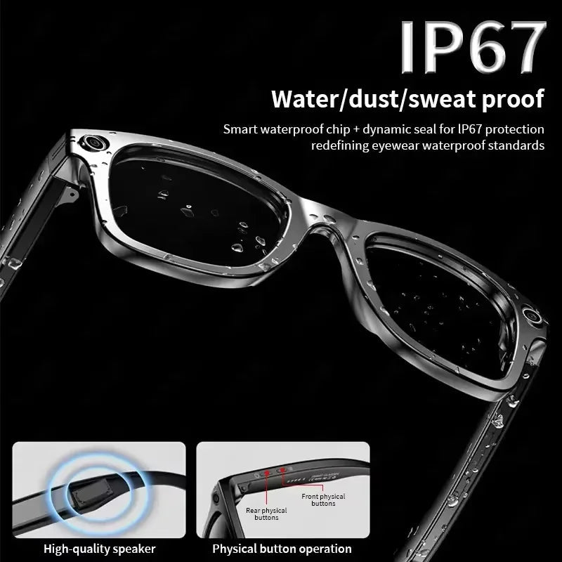 NovaTech Smart Glasses - AI Translation Camera Video Recording Bluetooth Calling