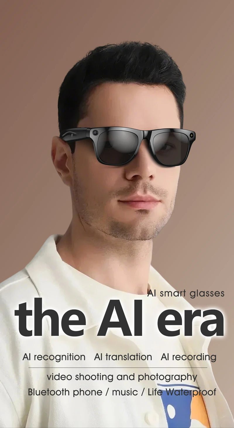 NovaTech VisionPro 4K AI Smart Glasses - Real Time Translation And Calls OnTheGo