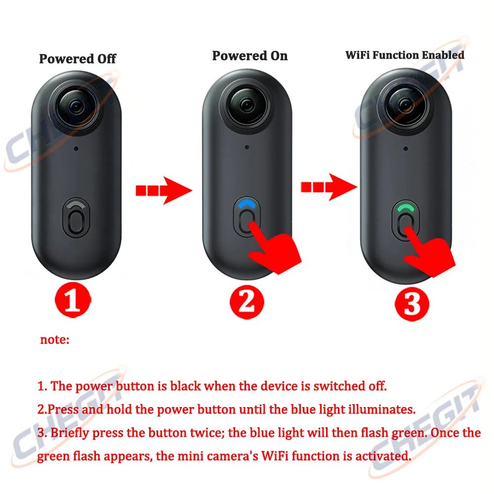 NovaVisionX 4K WiFi Mini Action Camera - Magnetic Mounts For Hands Free Vlogging