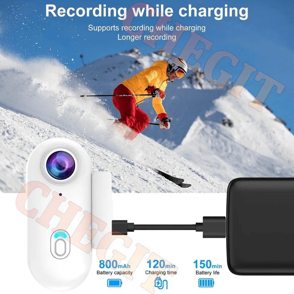 NovaVisionX 4K WiFi Mini Action Camera - Magnetic Mounts For Hands Free Vlogging