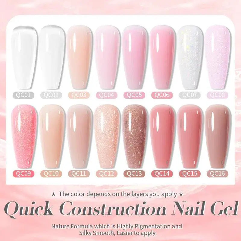 Nude Gel Nail Polish Set Camouflage Kit For Elegant Nails