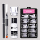 Nude Glitter Gel Nail Extension Kit for Salon Quality Nails