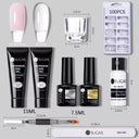 Nude Glitter Gel Nail Extension Kit for Salon Quality Nails