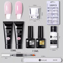 Nude Glitter Gel Nail Extension Kit for Salon Quality Nails