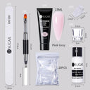 Nude Glitter Gel Nail Extension Kit for Salon Quality Nails