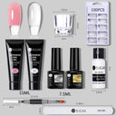 Nude Glitter Gel Nail Extension Kit for Salon Quality Nails